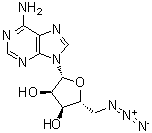 5'-叠氮基-5'-脱氧腺苷分子结构 (CAS 737-76-8)