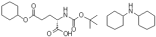 N-[(1,1-Dimethylethoxy)carbonyl]-L-glutamic acid 5-cyclohexyl ester compd. with N-cyclohexylcyclohexanamine molecular structure (CAS 73821-98-4)