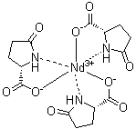 5-氧代-L-脯氨酸钕络合物分子结构 (CAS 74060-43-8)