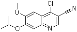 structure of CAS# 741276-43-7, 4-Chloro-7-isopropoxy-6-methoxyquinoline-3-carbonitrile