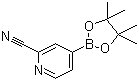 结构式 CAS# 741709-62-6, 2-氰基吡啶-4-硼酸频哪醇酯