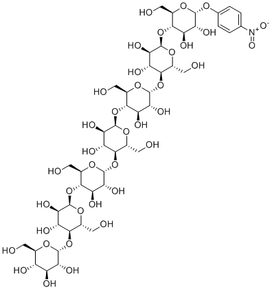 4-硝基苯基-α-D-麦芽七糖苷分子结构 (CAS 74173-31-2)