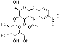4-Nitrophenyl 2-(acetylamino)-2-deoxy-4-O-beta-D-galactopyranosyl-beta-D-glucopyranoside molecular structure (CAS 74211-28-2)
