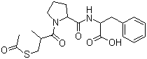 structure of CAS# 74258-86-9, Alacepril;2-[[1-(3-Acetylsulfanyl-2-methylpropanoyl)pyrrolidine-2-carbonyl]amino]-3-phenylpropanoic acid
