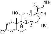 21-Amino-11,17-dihydroxy-(11b)-pregna-1,4-diene-3,20-dione hydrochloride molecular structure (CAS 744254-09-9)