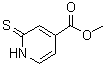 2-硫代-1,2-二氢吡啶-4-羧酸甲酯分子结构 (CAS 74470-33-0)