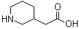 structure of CAS# 74494-52-3, 3-Piperidineacetic acid;(Piperidin-3-yl)acetic acid; 2-(Piperidin-3-yl)acetic acid; NSC 138735