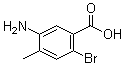 5-氨基-2-溴-4-甲基苯甲酸分子结构 (CAS 745048-63-9)