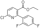 Ethyl 2-(2,4-difluorophenyl)-6-chloronicotinate molecular structure (CAS 745833-19-6)