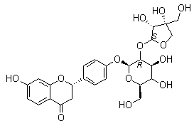 芹糖甘草苷分子结构 (CAS 74639-14-8)