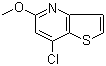 structure of CAS# 74695-46-8, 7-Chloro-5-methoxythieno[3,2-b]pyridine