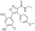 5-(5-Chloro-2,4-dihydroxyphenyl)-N-ethyl-4-(4-methoxyphenyl)-3-isoxazolecarboxamide molecular structure (CAS 747413-08-7)