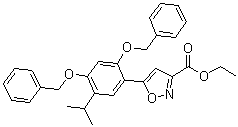 Ethyl 5-[2,4-bis(benzyloxy)-5-isopropylphenyl]isoxazole-3-carboxylate molecular structure (CAS 747414-20-6)