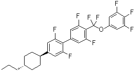 4'-[Difluoro(3,4,5-trifluorophenoxy)methyl]-2,3',5',6-tetrafluoro-4-(trans-4-propylcyclohexyl)-1,1'-biphenyl molecular structure (CAS 748139-01-7)