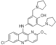 结构式 CAS# 74847-35-1, 咯萘啶