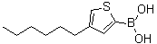 (4-Hexyl-2-thienyl)boronic acid molecular structure (CAS 748763-44-2)