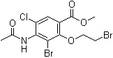 4-(乙酰氨基)-3-溴-2-(2-溴乙氧基)-5-氯苯甲酸甲酯分子结构 (CAS 748788-39-8)