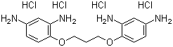 1,3-Bis(2,4-diaminophenoxy)propane tetrahydrochloride molecular structure (CAS 74918-21-1)