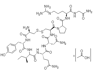 结构式 CAS# 74927-14-3, 8-L-精氨酸缩宫素乙酸盐