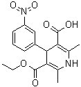 Ethyl 1,4-dihydro-2,6-dimethyl-4-(3-nitrophenyl)-3,5-pyridinedicarboxylate molecular structure (CAS 74936-73-5)