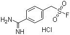 structure of CAS# 74938-88-8, 4-Amidinophenylmethanesulfonyl fluoride hydrochloride;4-Amidinobenzylsulfonyl fluoride hydrochloride; p-APMSF