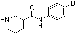 N-(4-溴苯基)哌啶-3-甲酰胺分子结构 (CAS 749846-52-4)