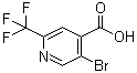5-Bromo-2-(trifluoromethyl)-4-pyridinecarboxylic acid molecular structure (CAS 749875-16-9)