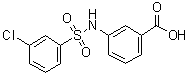 3-[[(3-Chlorophenyl)sulfonyl]amino]benzoic acid molecular structure (CAS 749884-42-2)