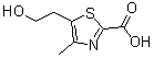 5-(2-羟基乙基)-4-甲基-2-噻唑羧酸分子结构 (CAS 75113-60-9)