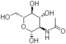 structure of CAS# 7512-17-6, 2-Acetamido-2-deoxy-D-glucose;N-Acetyl-beta-D-glucosamine; N-Acetyl-D-glucosamine; N-Acetylglucosamine; 2-Acetamido-2-deoxy-D-glucopyranose