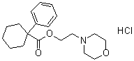 structure of CAS# 75136-54-8, 1-Phenylcyclohexanecarboxylic acid 2-(4-morpholinyl)ethyl ester hydrochloride