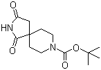 结构式 CAS# 752234-60-9, 1,3-二氧代-2,8-二氮杂螺[4.5]癸烷-8-羧酸叔丁酯