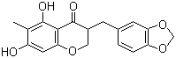 structure of CAS# 75239-63-3, Ophiopogonanone A;(-)-3-(1,3-Benzodioxol-5-ylmethyl)-2,3-dihydro-5,7-dihydroxy-6-methyl-4H-1-benzopyran-4-one