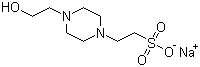 N-(2-羟乙基)哌嗪-N'-(2-乙磺酸)钠盐分子结构 (CAS 75277-39-3)