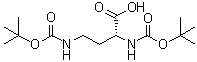 (2R)-2,4-二[[叔丁氧羰基]氨基]丁酸分子结构 (CAS 752986-92-8)