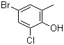 结构式 CAS# 7530-27-0, 2-氯-4-溴-6-甲基苯酚