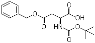 Boc-L-天冬氨酸 4-苄酯分子结构 (CAS 7536-58-5)