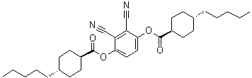 2,3-二氰基-1,4-亚苯基双([反式(反式)]-4-戊基-环己烷羧酸)酯分子结构 (CAS 75414-73-2)