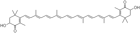结构式 CAS# 7542-45-2, 虾青素