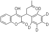 4-羟基-3-[3-氧代-1-(苯基-D5)丁基]-2H-1-苯并吡喃-2-酮分子结构 (CAS 75472-93-4)
