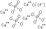 Calcium chloride fluoride phosphate molecular structure (CAS 75535-31-8)