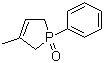 structure of CAS# 7564-51-4, 2,5-Dihydro-3-methyl-1-phenyl-1H-phosphole 1-oxide
