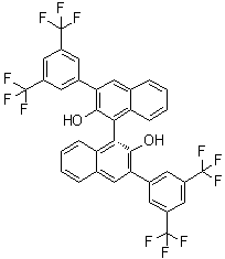 (R)-3,3'-Bis[3,5-bis(trifluoromethyl)phenyl]-1,1'-binaphthol molecular structure (CAS 756491-54-0)