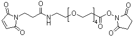 结构式 CAS# 756525-99-2, N-[15-[(2,5-二氧代-1-吡咯烷基)氧基]-15-氧代-3,6,9,12-四氧杂十五烷-1-基]-2,5-二氢-2,5-二氧代-1H-吡咯-1-丙酰胺