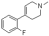 4-(2-Fluorophenyl)-1,2,3,6-tetrahydro-1-methylpyridine molecular structure (CAS 75663-55-7)