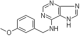 6-(3-甲氧基苄基氨基)嘌呤分子结构 (CAS 75737-39-2)