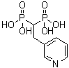 P,P'-[2-(3-Pyridinyl)ethylidene]bisphosphonic acid molecular structure (CAS 75755-10-1)