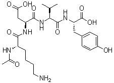 structure of CAS# 757942-88-4, N2-Acetyl-L-lysyl-L-alpha-aspartyl-L-valyl-L-tyrosine