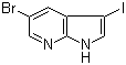 结构式 CAS# 757978-18-0, 5-溴-3-碘-1H-吡咯并[2,3-b]吡啶