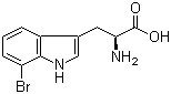 7-溴-L-色氨酸分子结构 (CAS 75816-19-2)